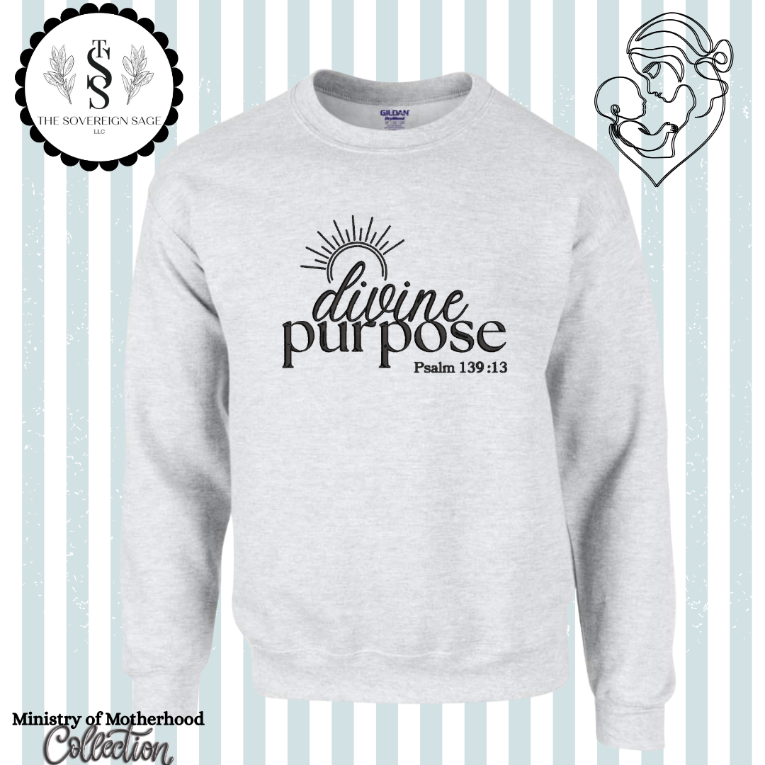 Divine Purpose: Motherhood Crewneck (Psalm 139:13)