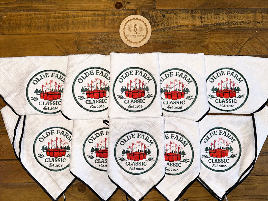 Olde Farm Classic — Golf towels by The Sovereign Sage.