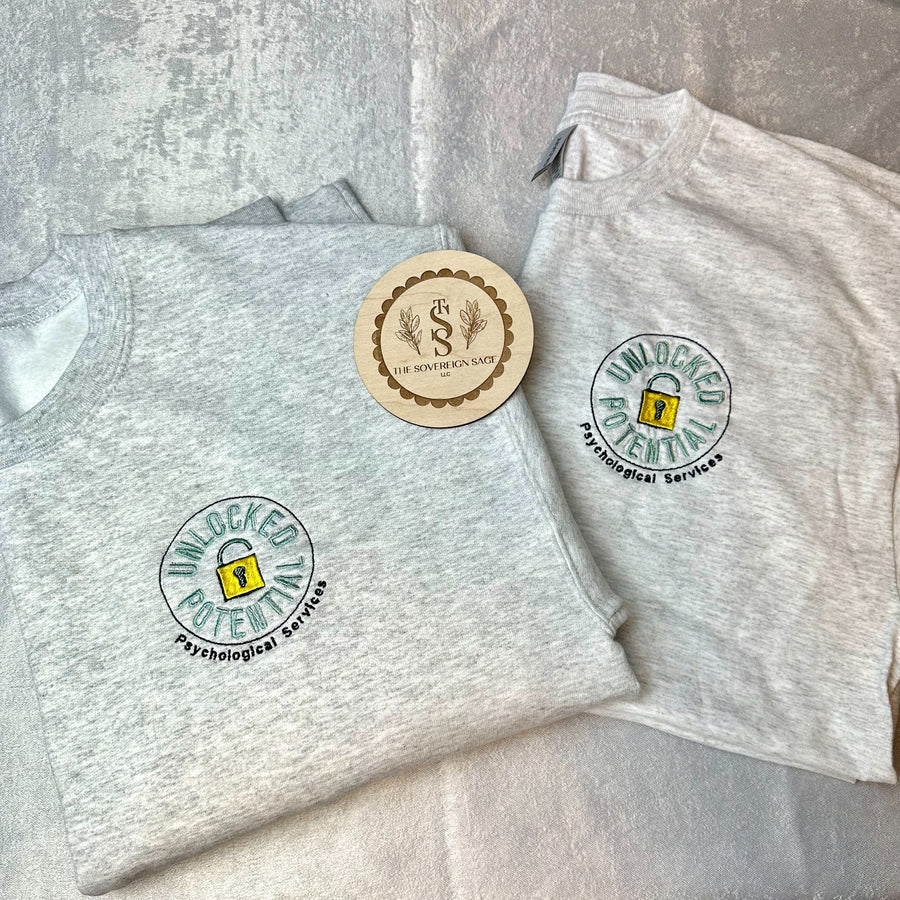 Unlocked Potential — Logo apparel by The Sovereign Sage.